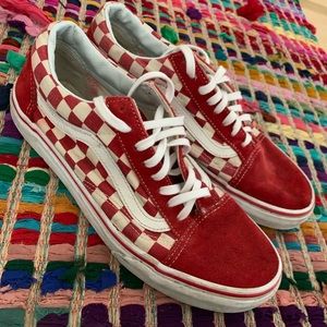 Red checkered vans